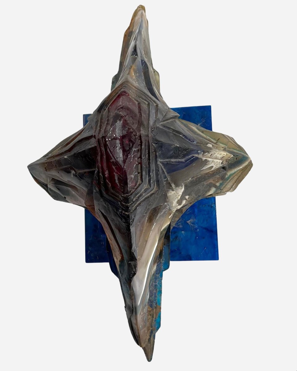 Sculpture en résine, par Pierre Giraudon, Paris, France, vers 1980-photo-1