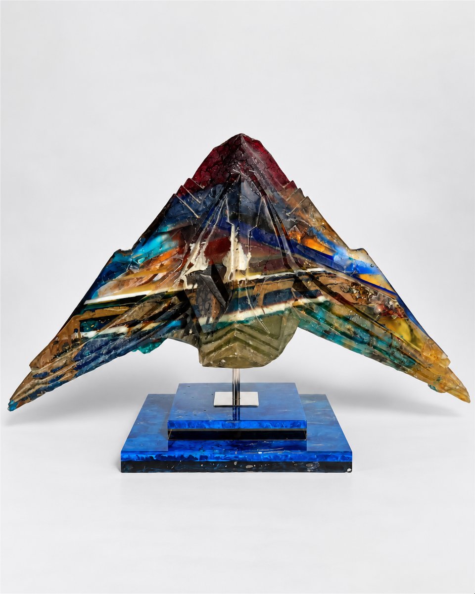 Sculpture en résine, par Pierre Giraudon, Paris, France, vers 1980-photo-1