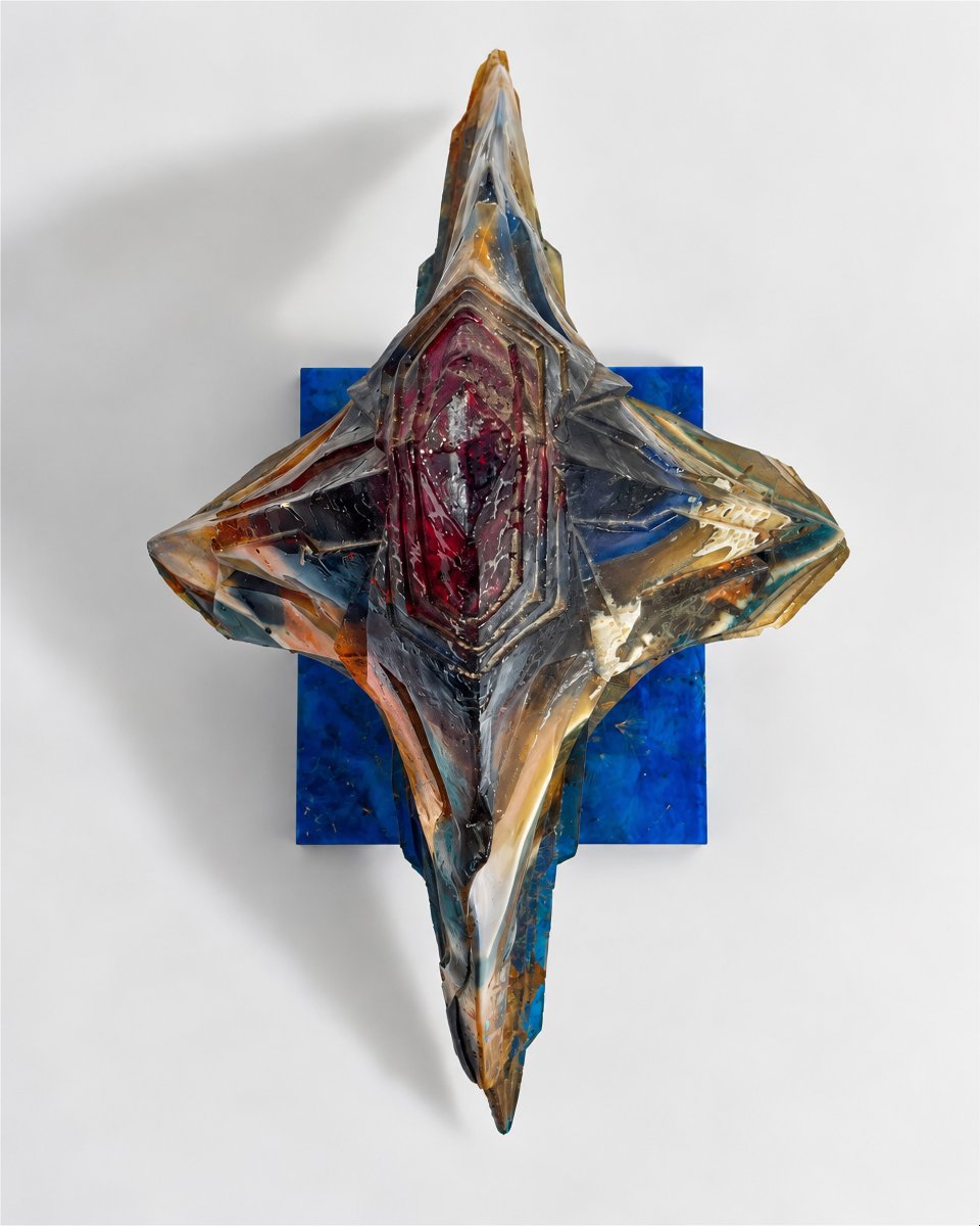 Sculpture en résine, par Pierre Giraudon, Paris, France, vers 1980-photo-2