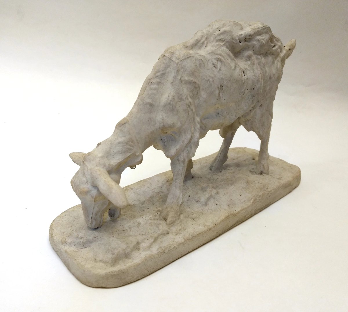"grazing Goat", Studio Plaster Cast, By Pierre-jules Mêne, Paris, France, Circa 1844-photo-3