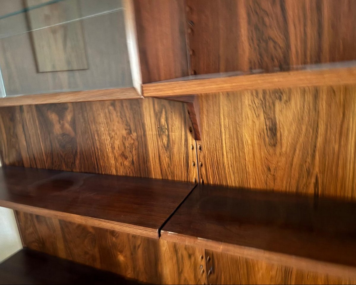 Grande étagère-bibliothèque en quatre éléments, par Poul Cadovius, Éd. CADO, Danemark vers 1960-photo-2