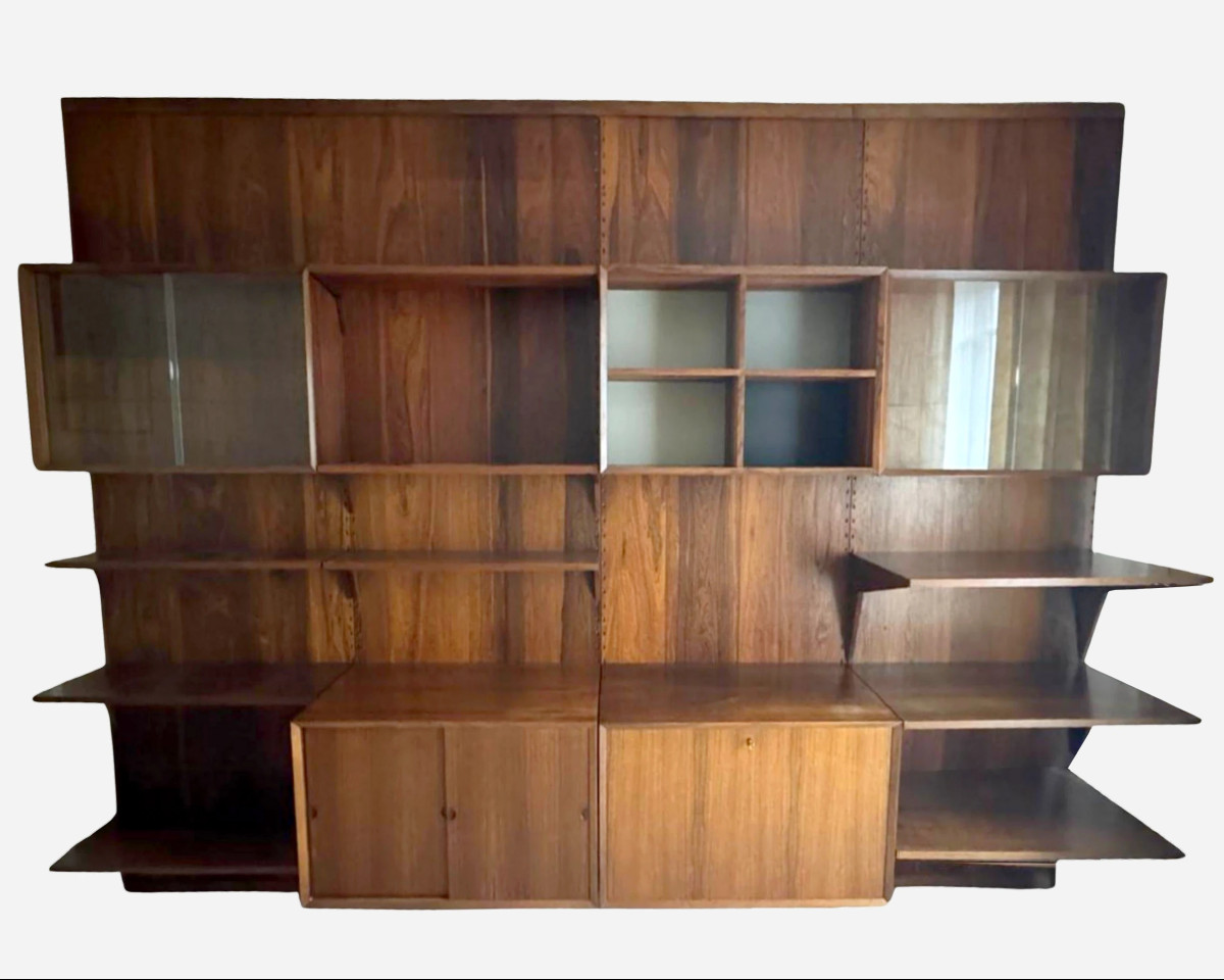 Grande étagère-bibliothèque en quatre éléments, par Poul Cadovius, Éd. CADO, Danemark vers 1960