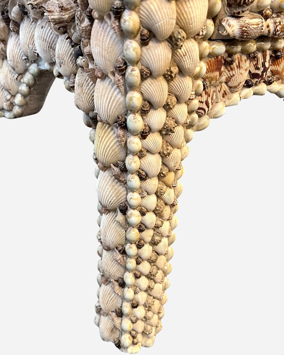 Curved Chest Of Drawers Made From Seashells France, Circa 1990-photo-5