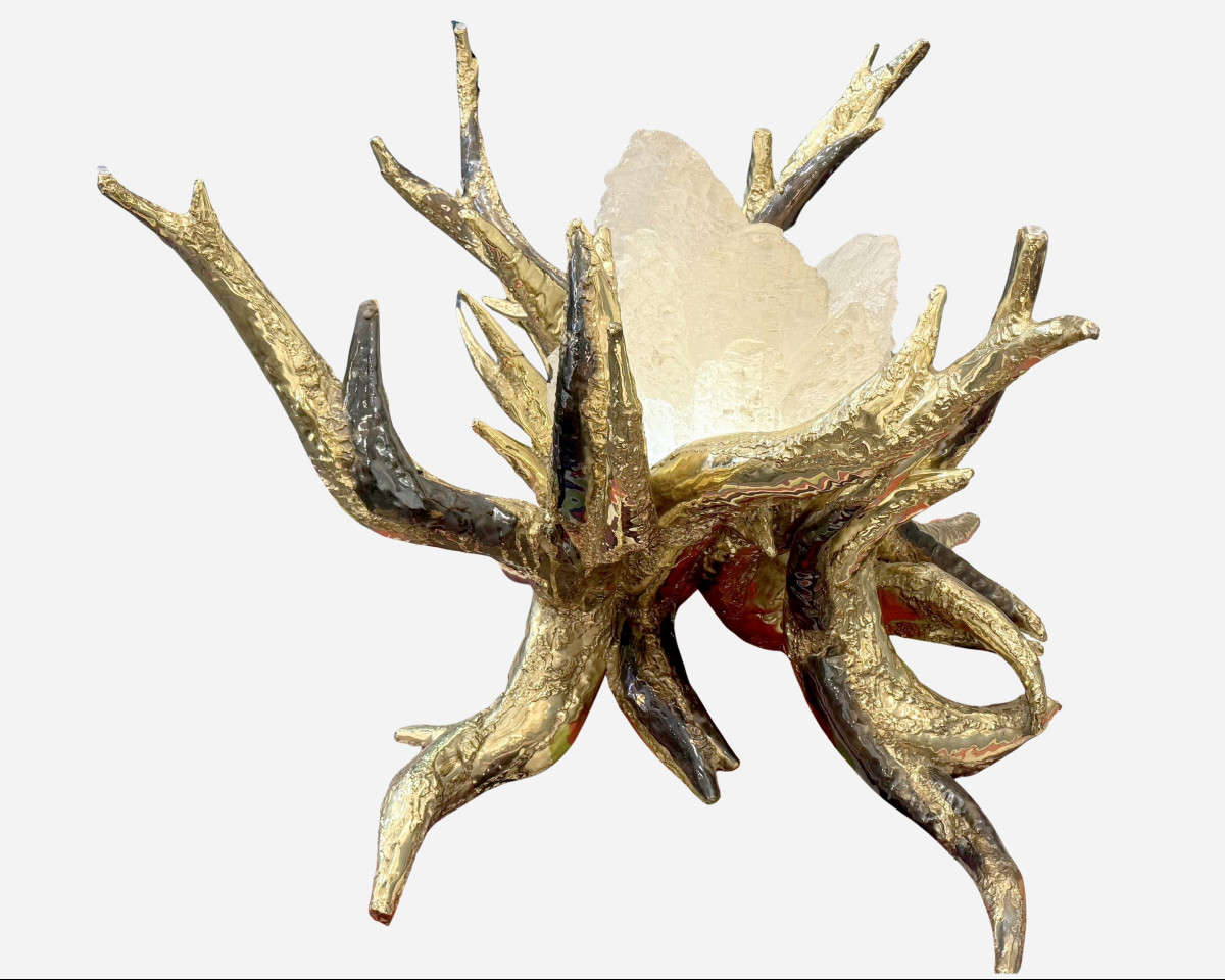 Table-sculpture lumineuse « arbre », Isabelle Masson-Faure et Richard Faure, France, vers 1980-photo-1