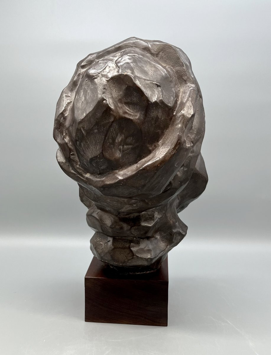 Head Of A Berber Man, Terracotta Sculpture, Paul Sersté, , Belgium, Circa 1940-photo-1