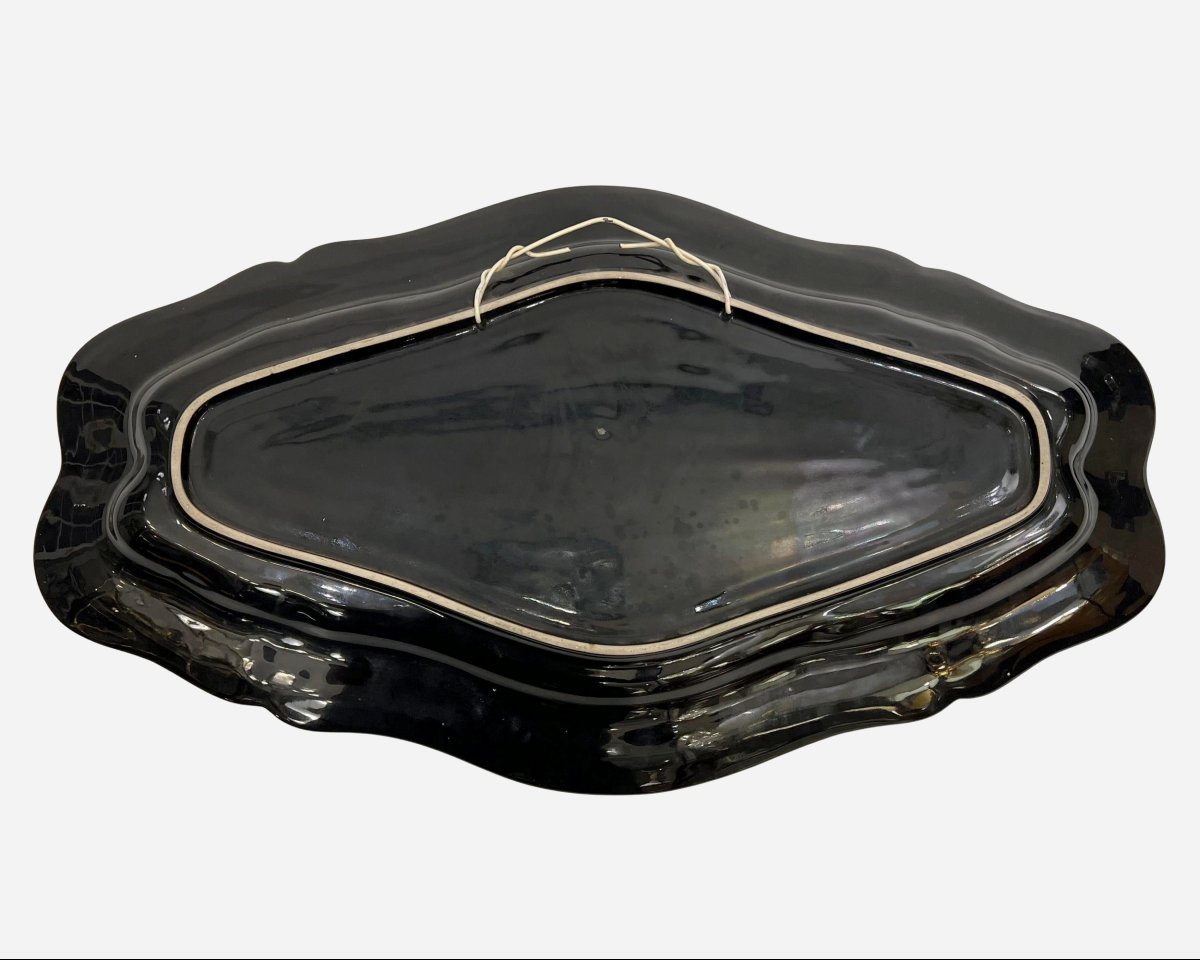 Large Dish Decorated With Sea Animals, Poterie De Vallauris, France, Circa 1960-photo-1