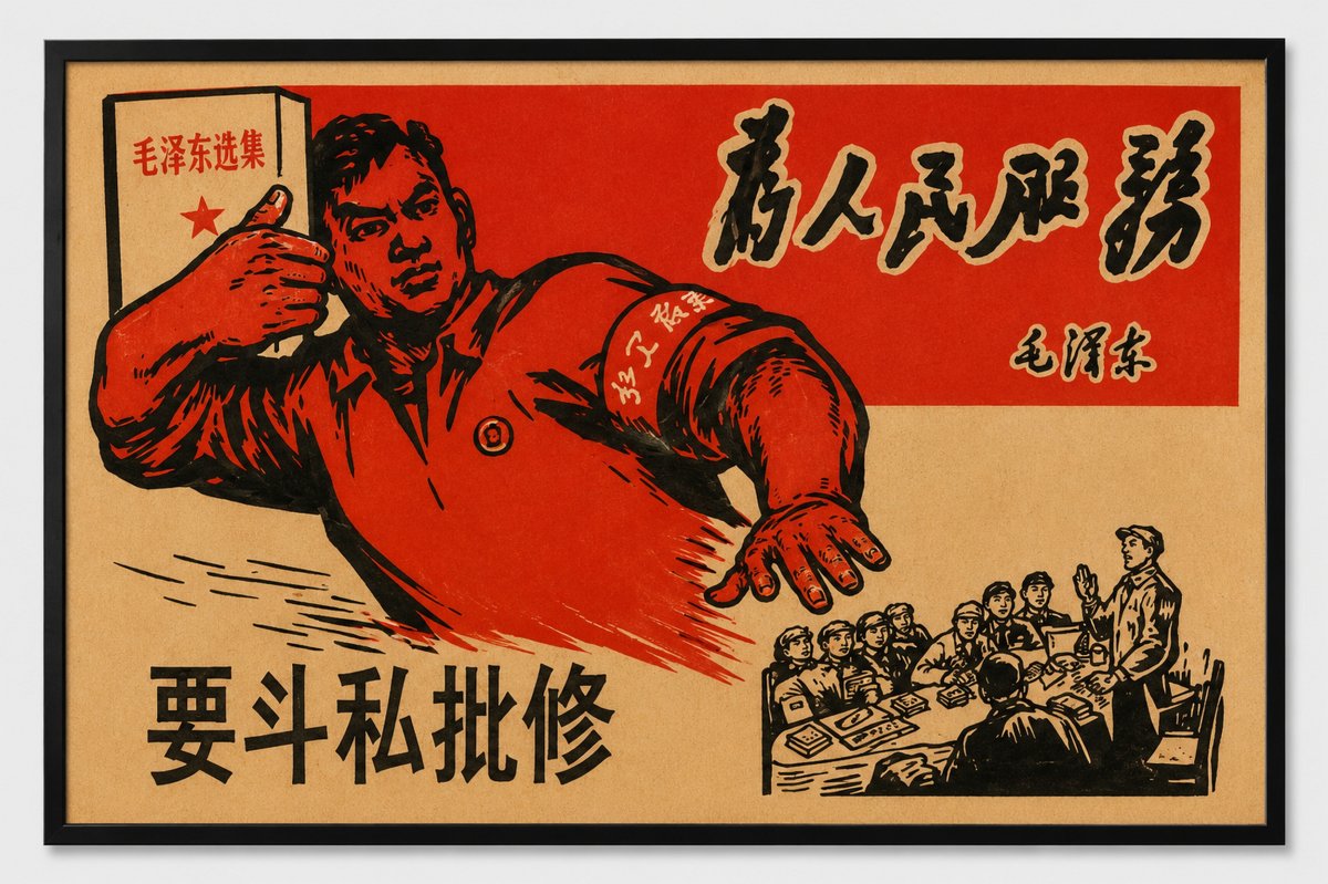 Original Chinese Propaganda Poster, Beijing, China, Circa 1960-photo-5