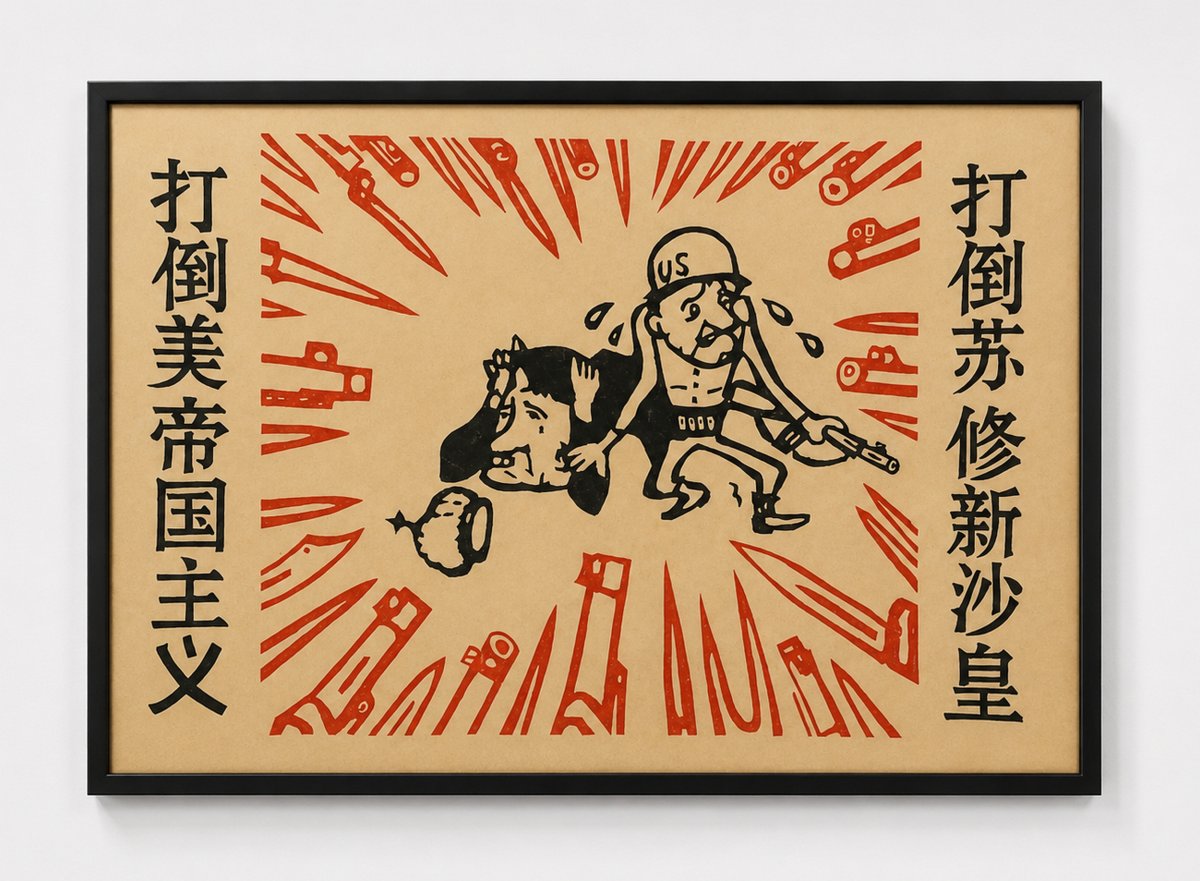 Original Chinese Propaganda Poster, Beijing, China, Circa 1960-photo-6