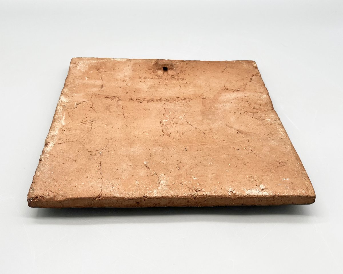 Decorative Plaque Made Of Glazed Chamotte Clay, By Les Argonautes, Vallauris, France, Circa 1970-photo-4