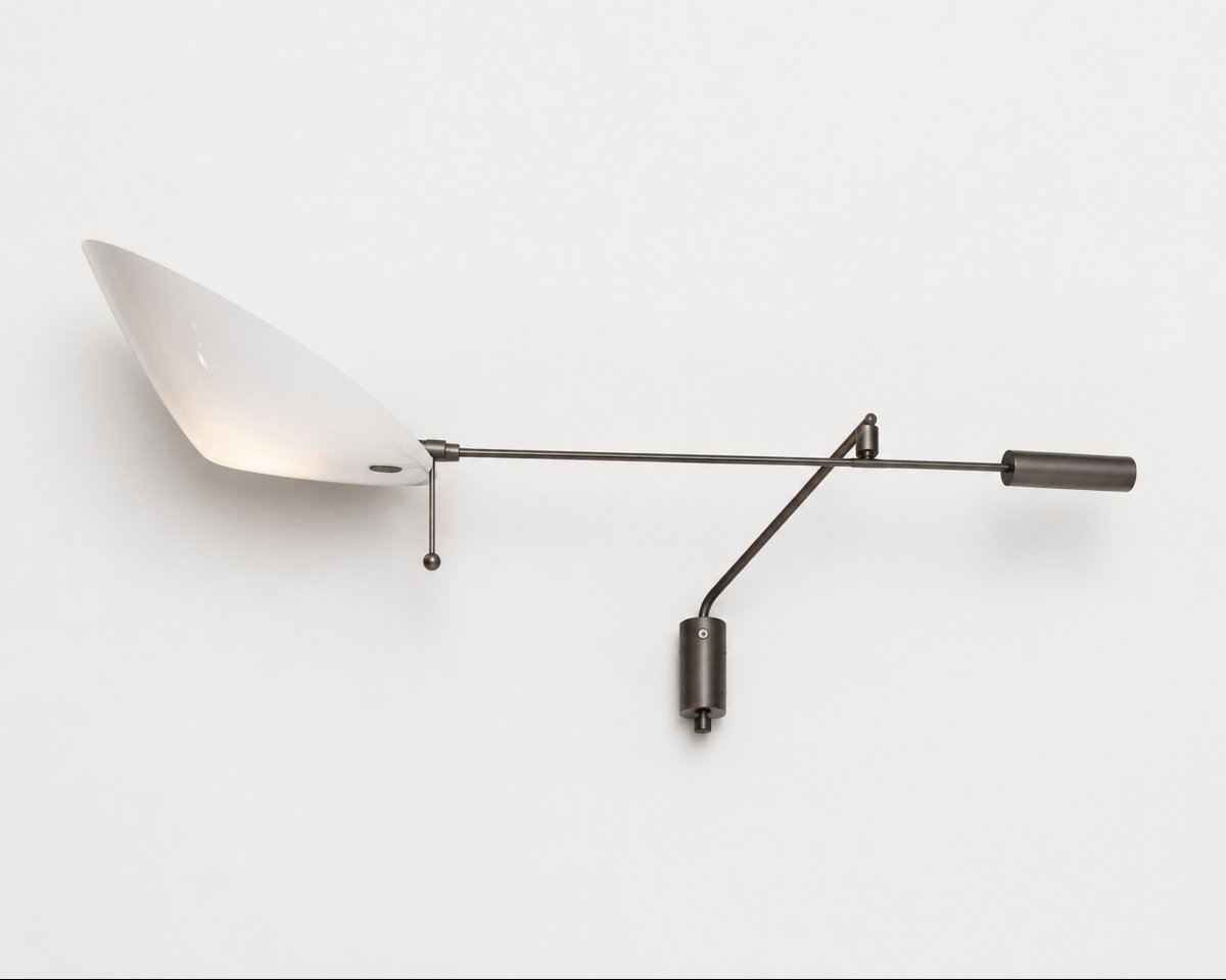 Model 242p Swivel-arm Wall Sconce With Pendulum Arm, By Robert Mathieu, Circa 1957–1958-photo-2