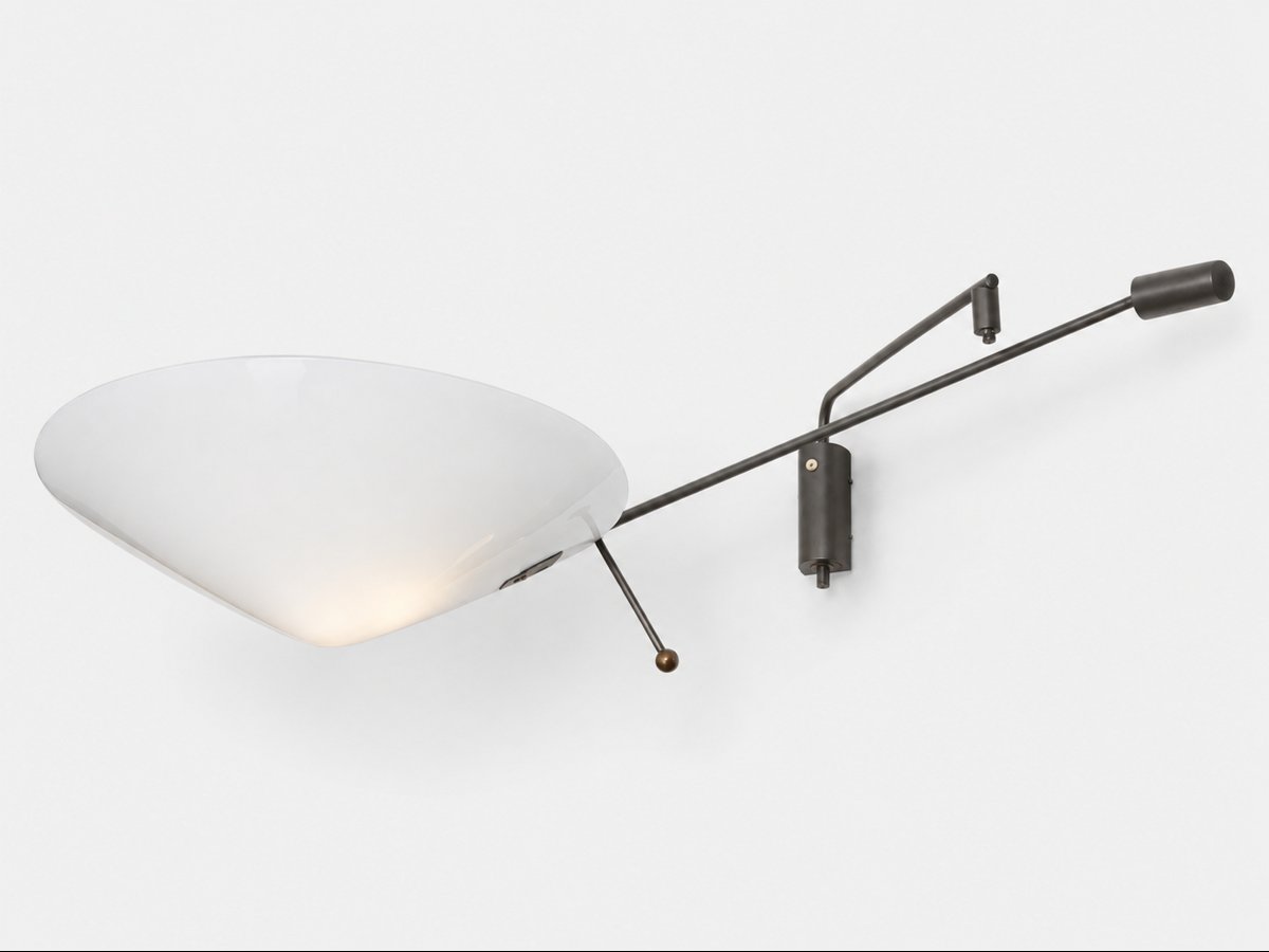 Model 242p Swivel-arm Wall Sconce With Pendulum Arm, By Robert Mathieu, Circa 1957–1958