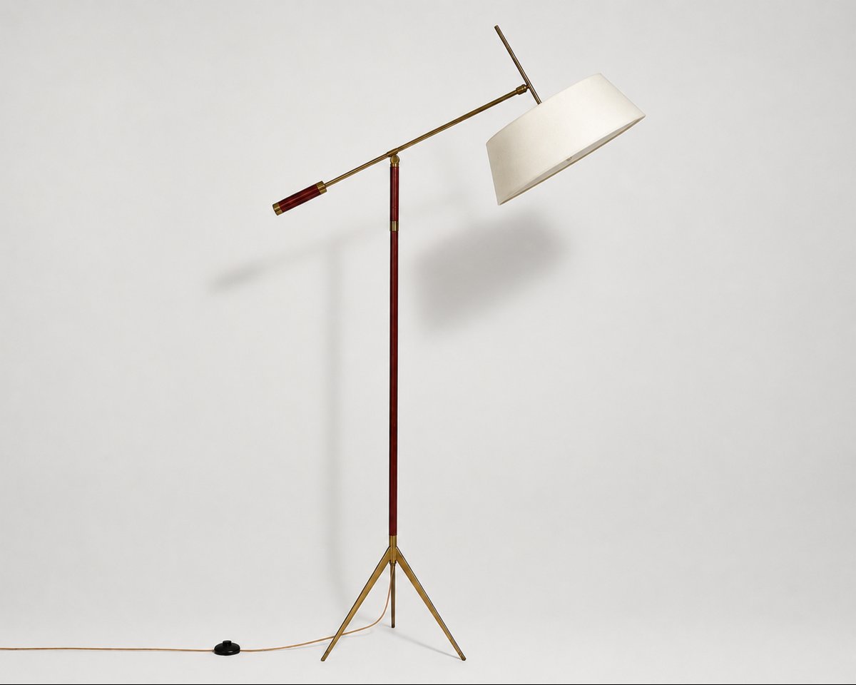 Lampadaire à balancier, Éditions Maison Lunel, Paris, France, vers 1950