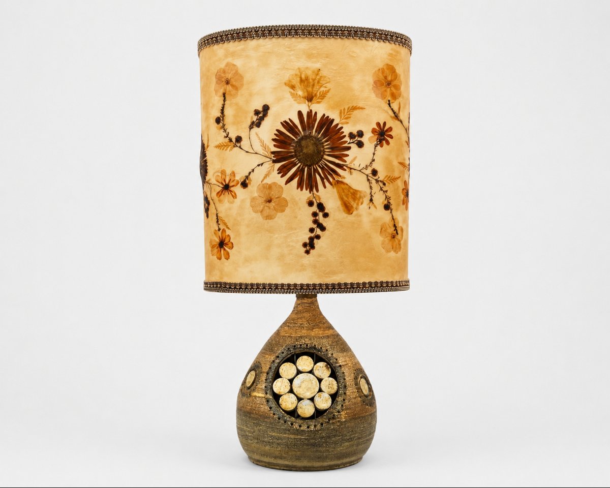 Lampe à poser en céramique émaillée, par Georges Pelletier, Paris, France, vers 1960