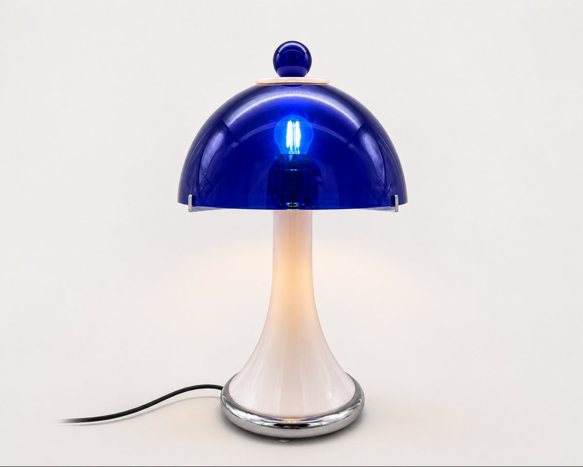 Murano Glass Lamp, Attributed To Gino Cenedese, Murano, Italy, 1980-photo-2