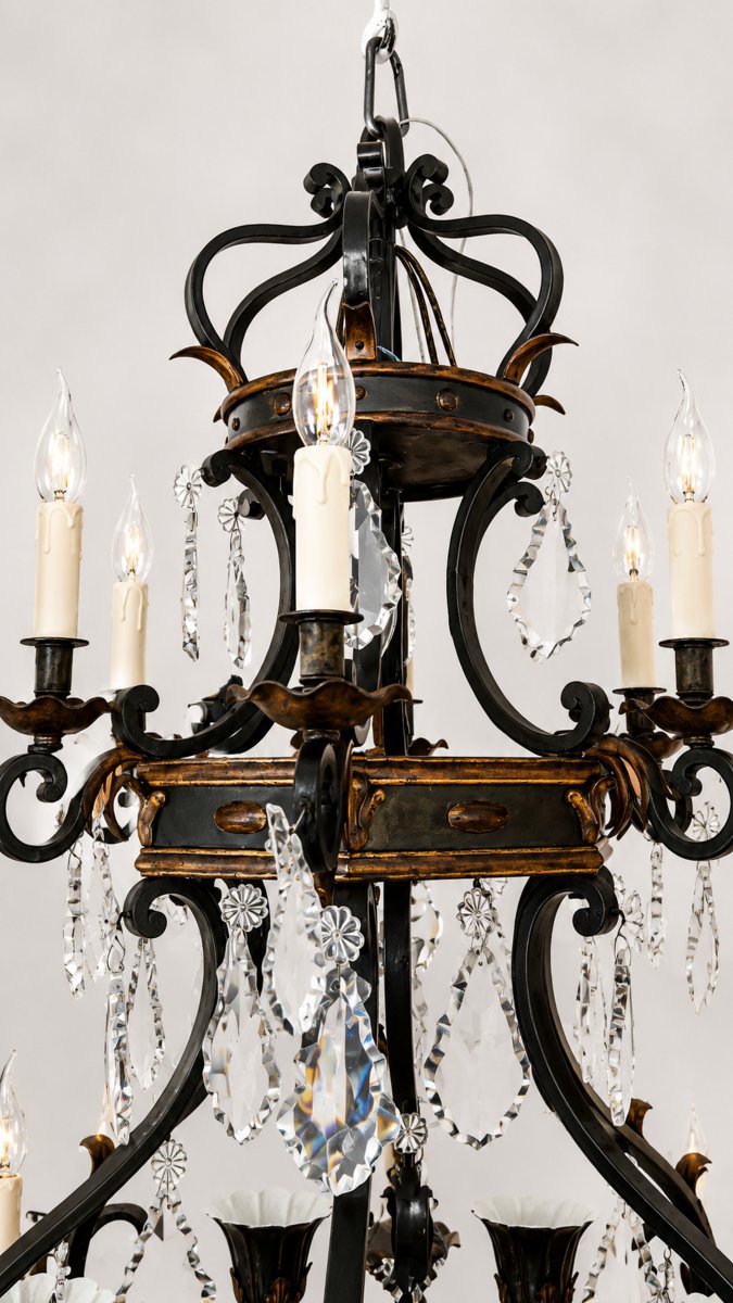 Important lustre de style Renaissance, France, vers 1900/1920-photo-2