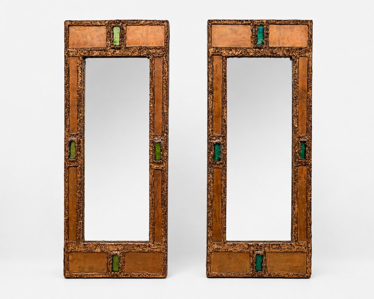 Pair Of Mirrors By Irena Jaworska, Paris, France, Circa 1960