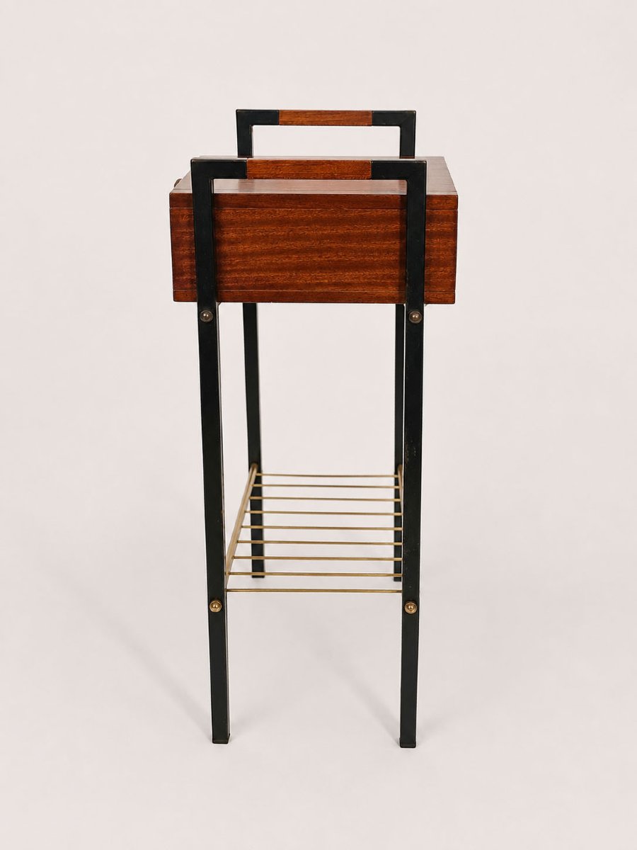 Pair Of Bedside Tables, Attributed To Jacques Hitier, France, Circa 1950-photo-3