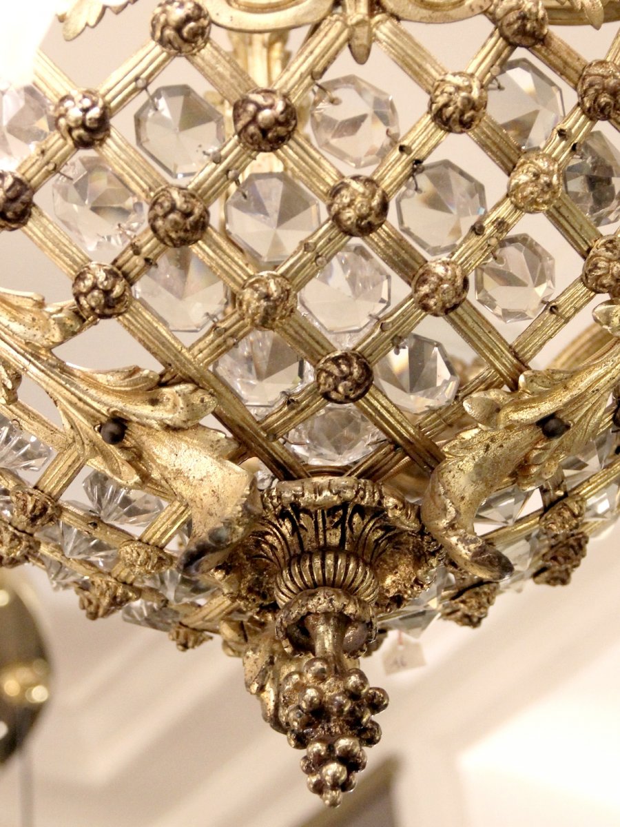 Lxv Style Chandelier In Gilt Bronze, Late Nineteenth Century-photo-2