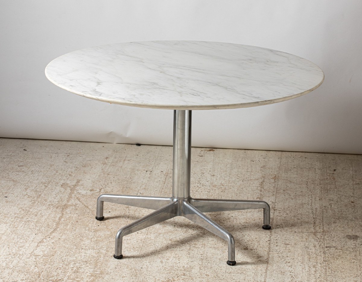 Charles Eames, Table Ronde Segmented, Série Aluminium Group, Circa 1960-photo-2
