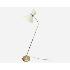 Large Extendable And Adjustable Floor Lamp, Maison Lunel, Paris, France, Circa 1950/1960