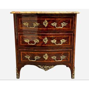 Small Regency Period Marquetry In-between Chest Of Drawers, Paris, France, Circa 1715 / 1723