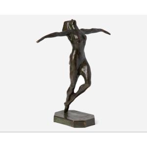 Charming Small Art Deco Bronze Statue, By Fernand Larapidie, Paris, France, Circa 1930