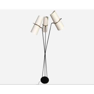 Lampadaire à trois bras de lumière, Éditions Maison Lunel, Paris, France, vers 1950