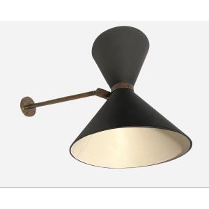 Applique « diabolo » à double-éclairage, France, vers 1950