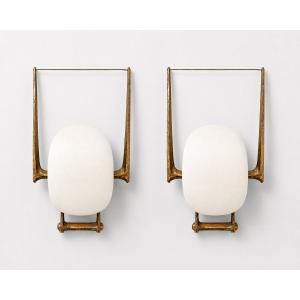 Pair Of “quazar Ii” Wall Sconces, By Félix Agostini, Paris, France, 1969