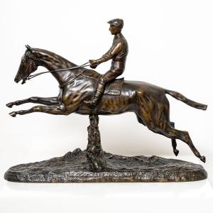 Sculpture - Race Horse Galloping By Pierre Lenordez (1815 - 1892) - Bronze XIXth Century