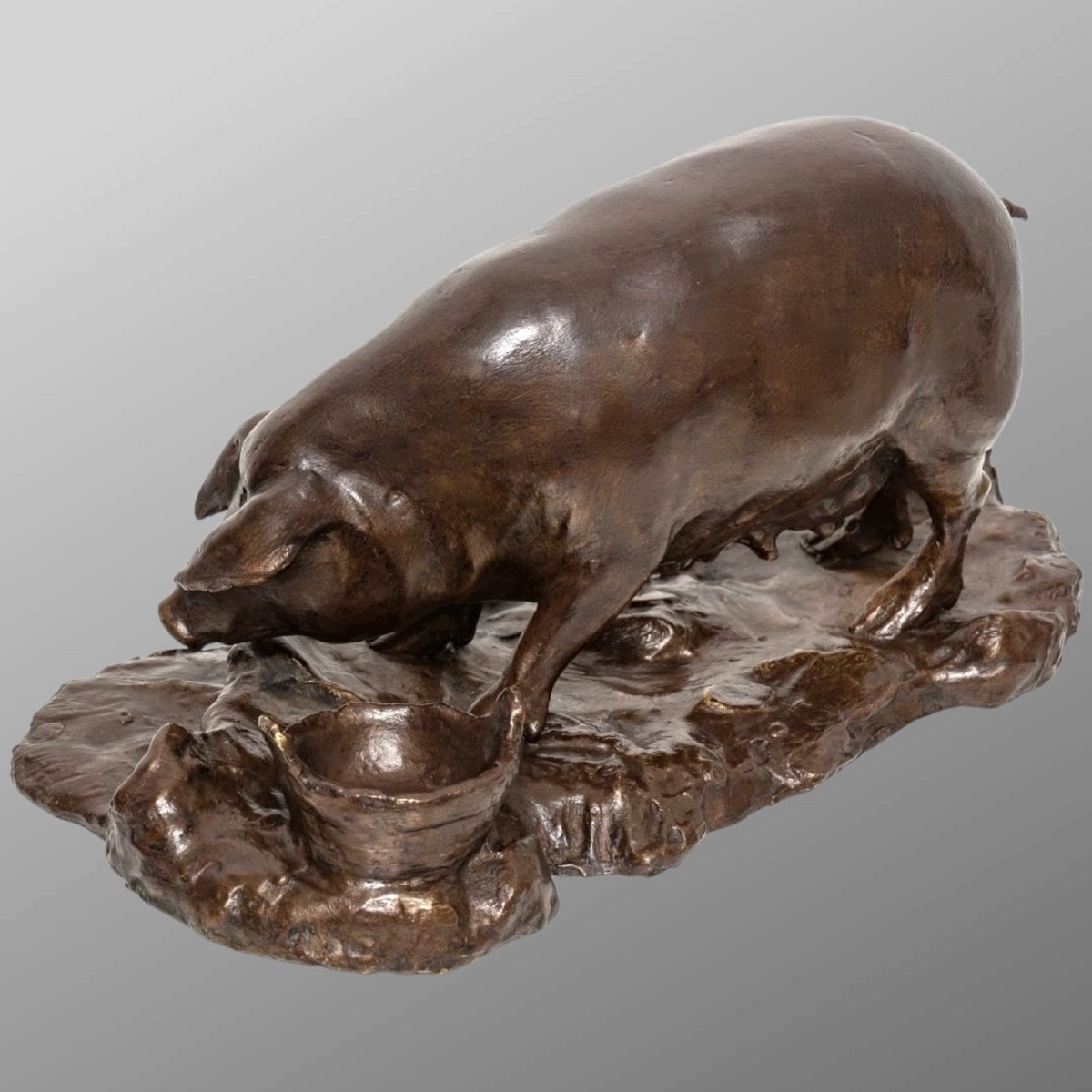 Sculpture - Sow , Tommaso Campaiola - Bronze -photo-4