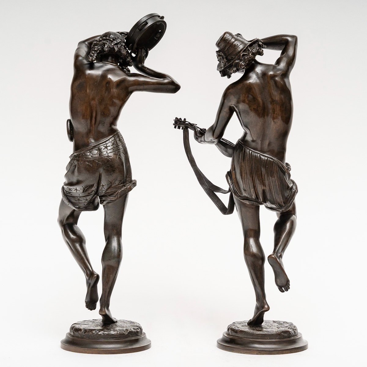 Sculpture - Pair Of Neapolitan Dancers , Albert - Ernest Carrier - Belleuse (1824-1887)-photo-2