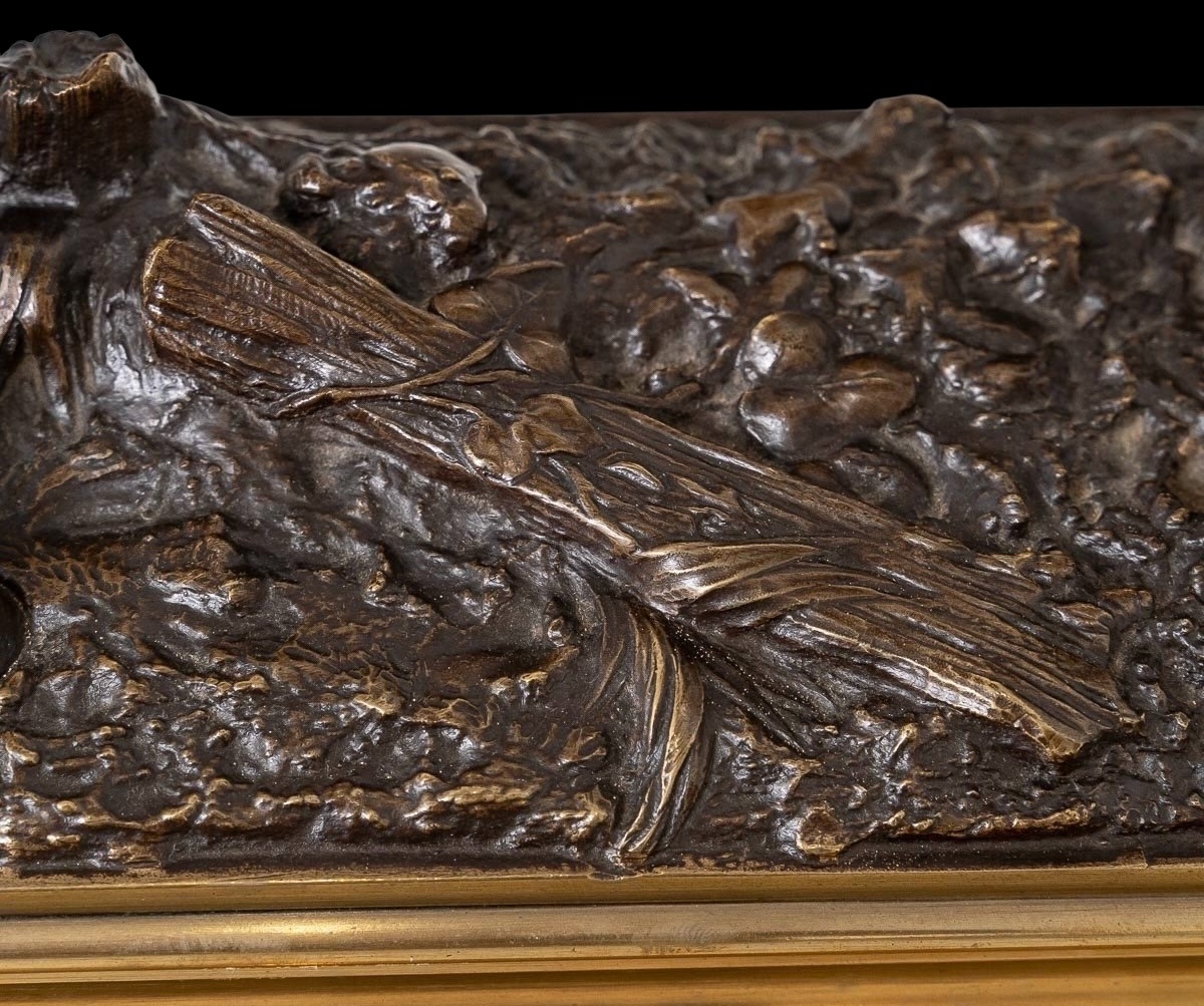 Sculpture  - Cheval "Beaux - arts 1879" , Prosper Lecourtier (1851-1924) - Bronze-photo-3