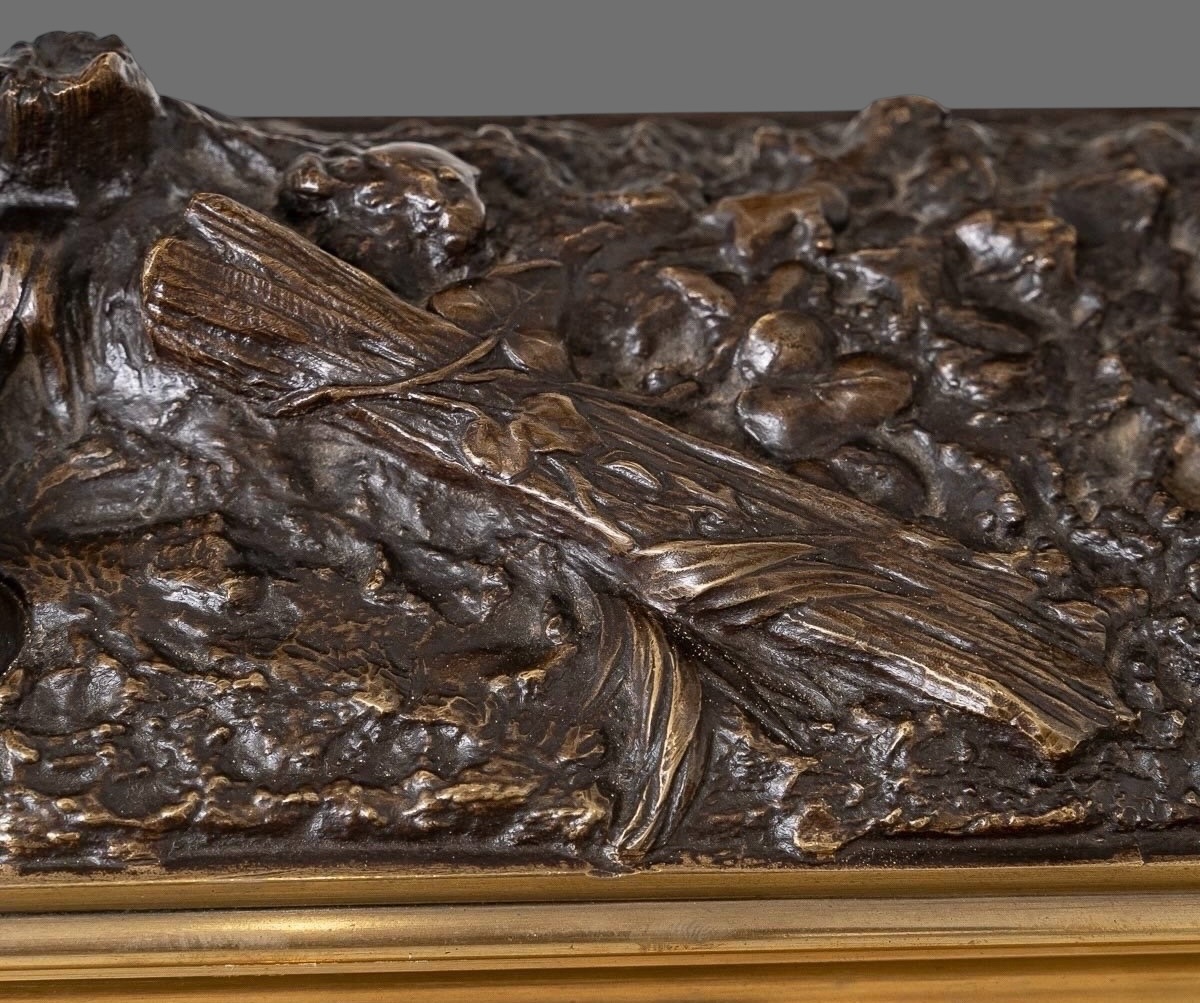 Sculpture  - Cheval "Beaux - arts 1879" , Prosper Lecourtier (1851-1924) - Bronze-photo-3