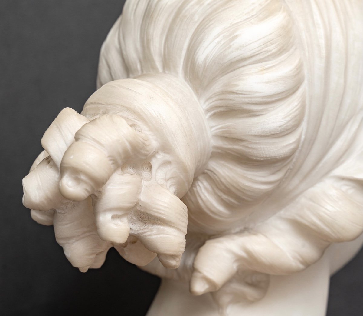 Sculpture - Buste "Jeune Femme À La Couronne De Lauriers" , Gustave Van Vaerenbergh (1873-1927)-photo-3