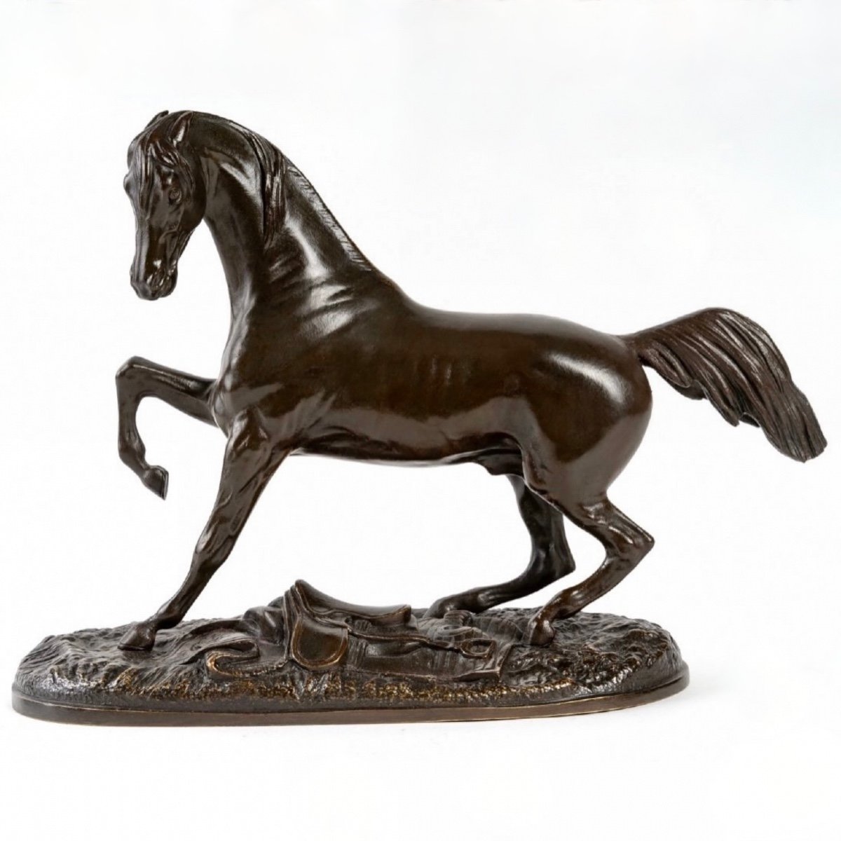 Sculpture - Race Horse By Pierre Lenordez (1815 - 1892) - Bronze