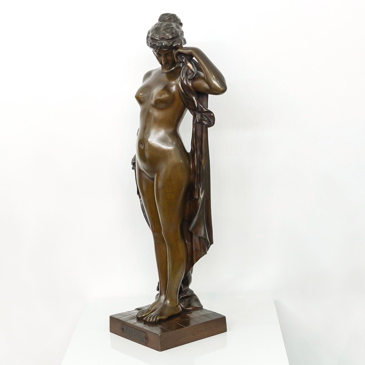Sculpture - Phryné Devant Ses Juges , Pierre-Étienne Daniel Campagne (1851-1914) - Bronze -photo-2