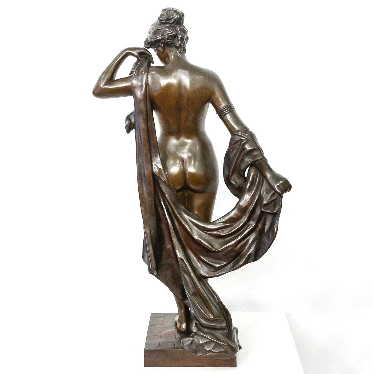 Sculpture - Phryné Devant Ses Juges , Pierre-Étienne Daniel Campagne (1851-1914) - Bronze -photo-2