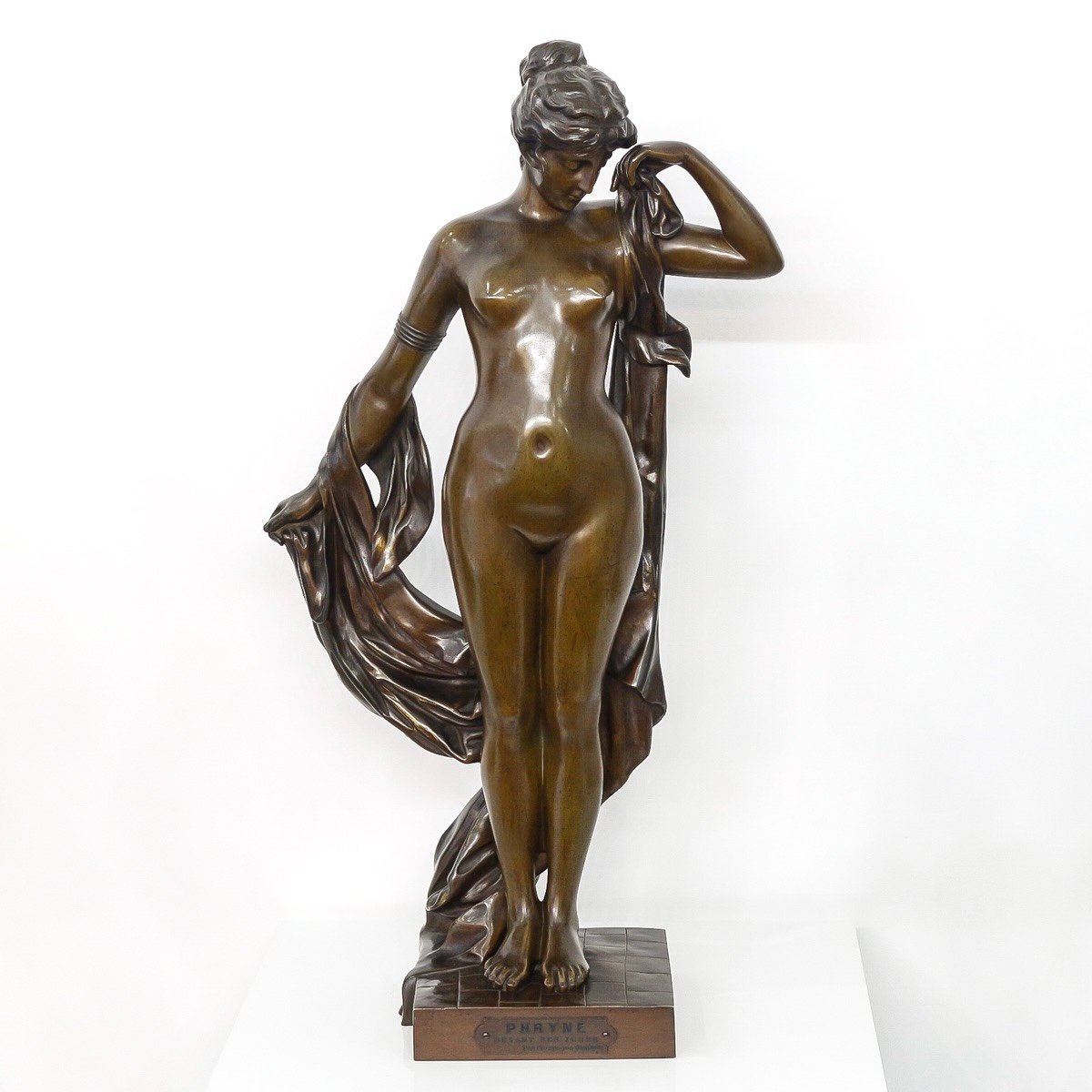 Sculpture - Phryné Devant Ses Juges , Pierre-Étienne Daniel Campagne (1851-1914) - Bronze 