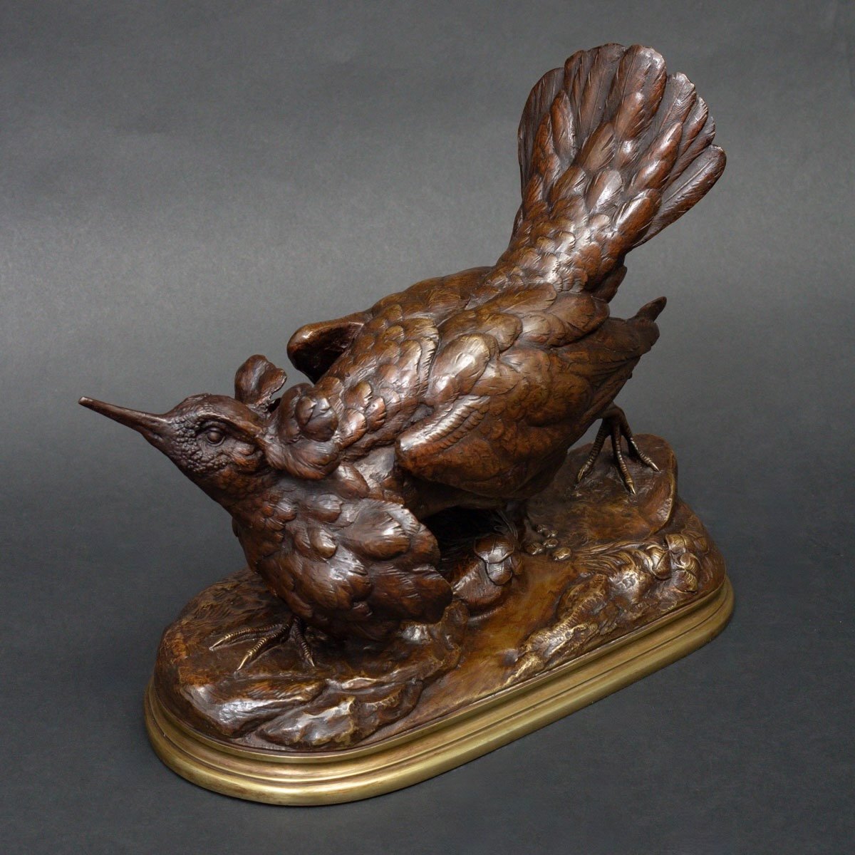 Sculpture  - Grouse En Bronze , Jules Moigniez (1835-1894)-photo-2