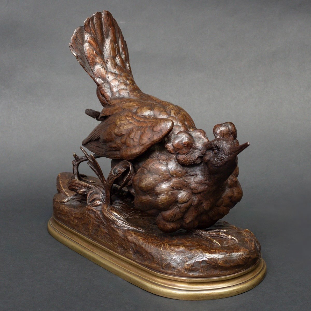 Sculpture  - Grouse En Bronze , Jules Moigniez (1835-1894)-photo-1