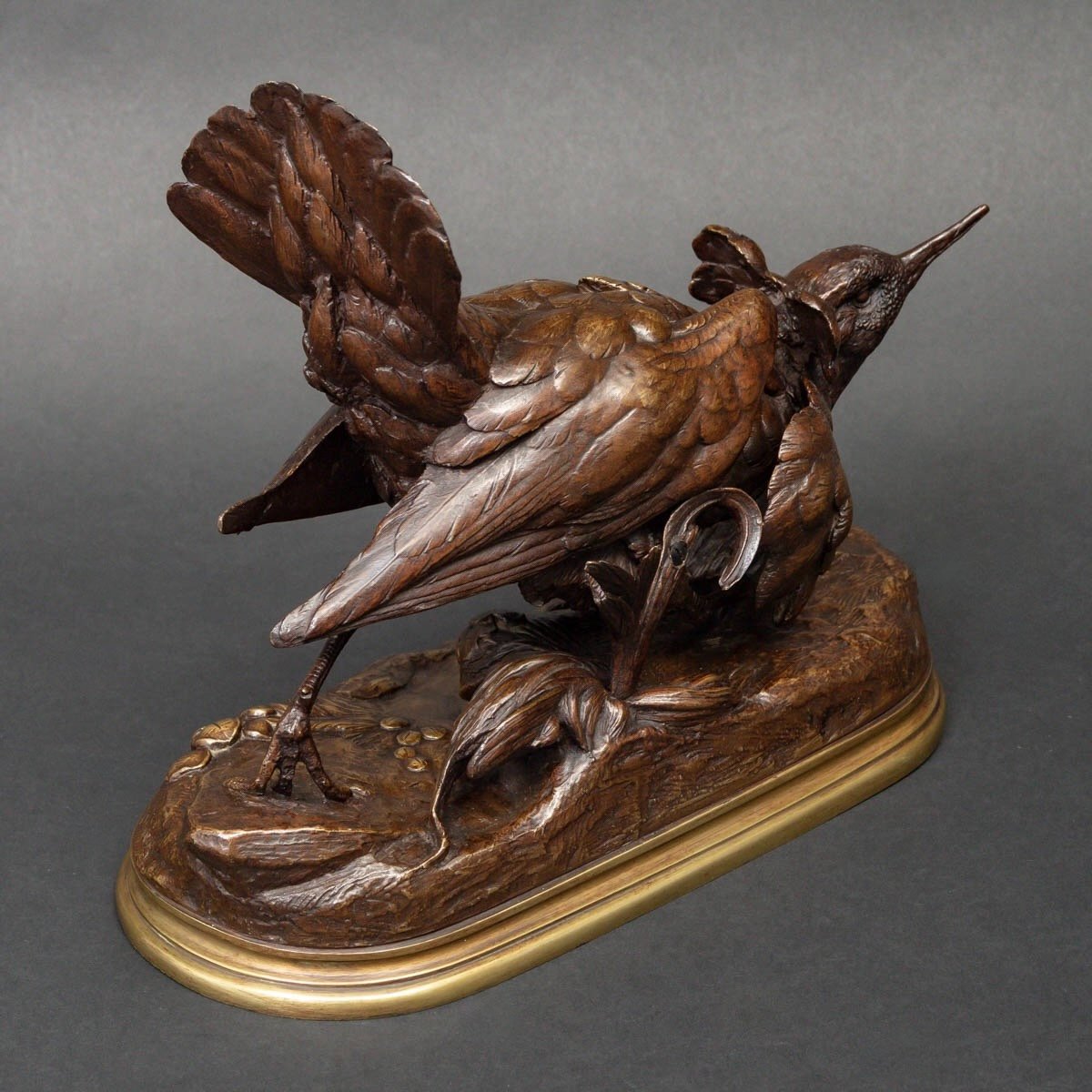 Sculpture  - Grouse En Bronze , Jules Moigniez (1835-1894)-photo-5