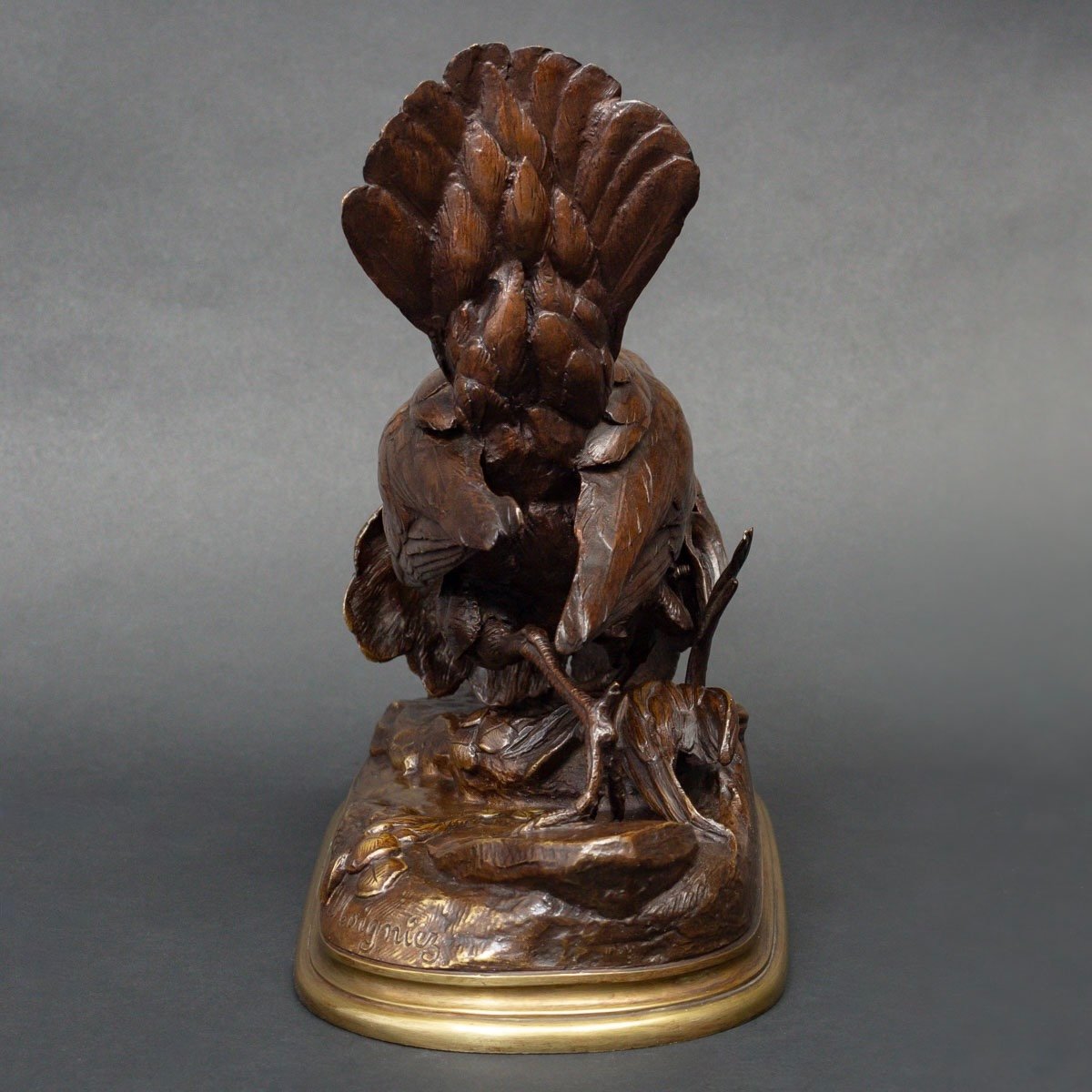 Sculpture  - Grouse En Bronze , Jules Moigniez (1835-1894)-photo-6