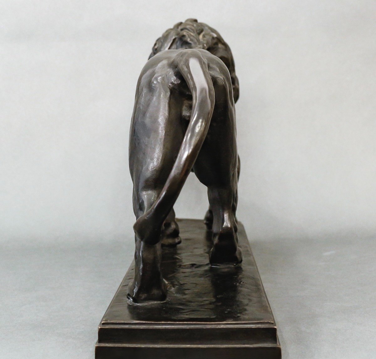 Sculpture - Le Lion Marchant , Antoine-Louis Barye (1795-1875) - Bronze-photo-3