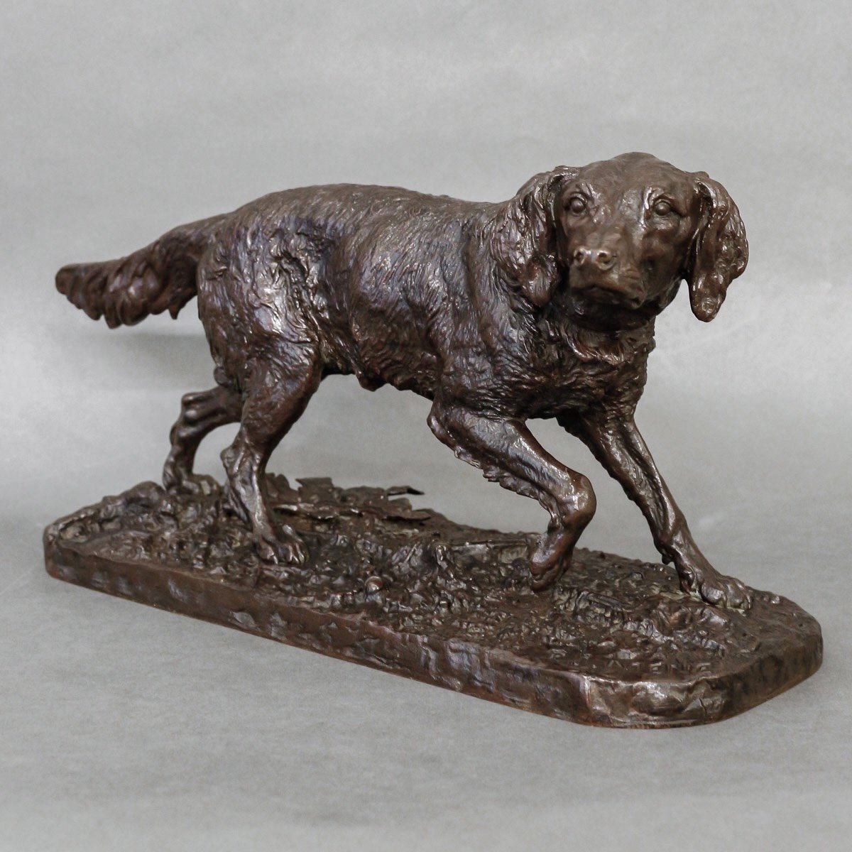 Sculpture - French Spaniel Dog (fabio) No. 1 , Pierre-jules Mêne (1810-1879) - Bronze-photo-2