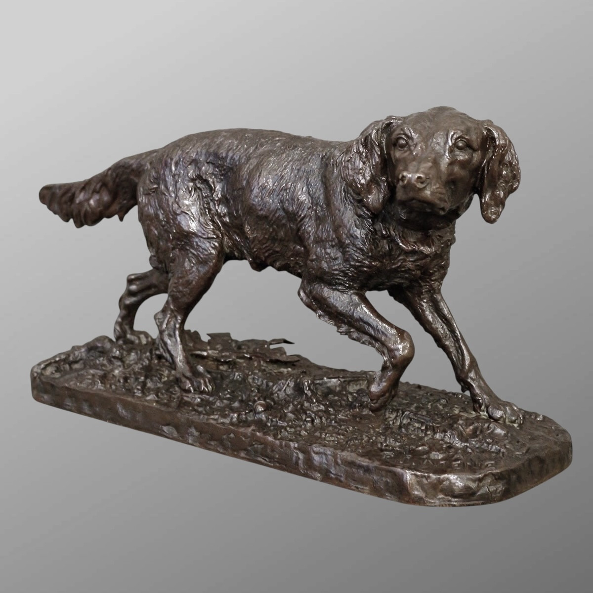 Sculpture - French Spaniel Dog (fabio) No. 1 , Pierre-jules Mêne (1810-1879) - Bronze-photo-2