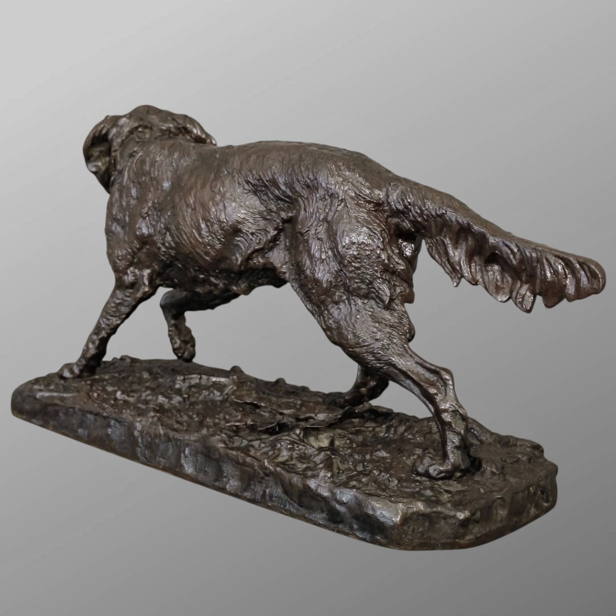 Sculpture - French Spaniel Dog (fabio) No. 1 , Pierre-jules Mêne (1810-1879) - Bronze-photo-4