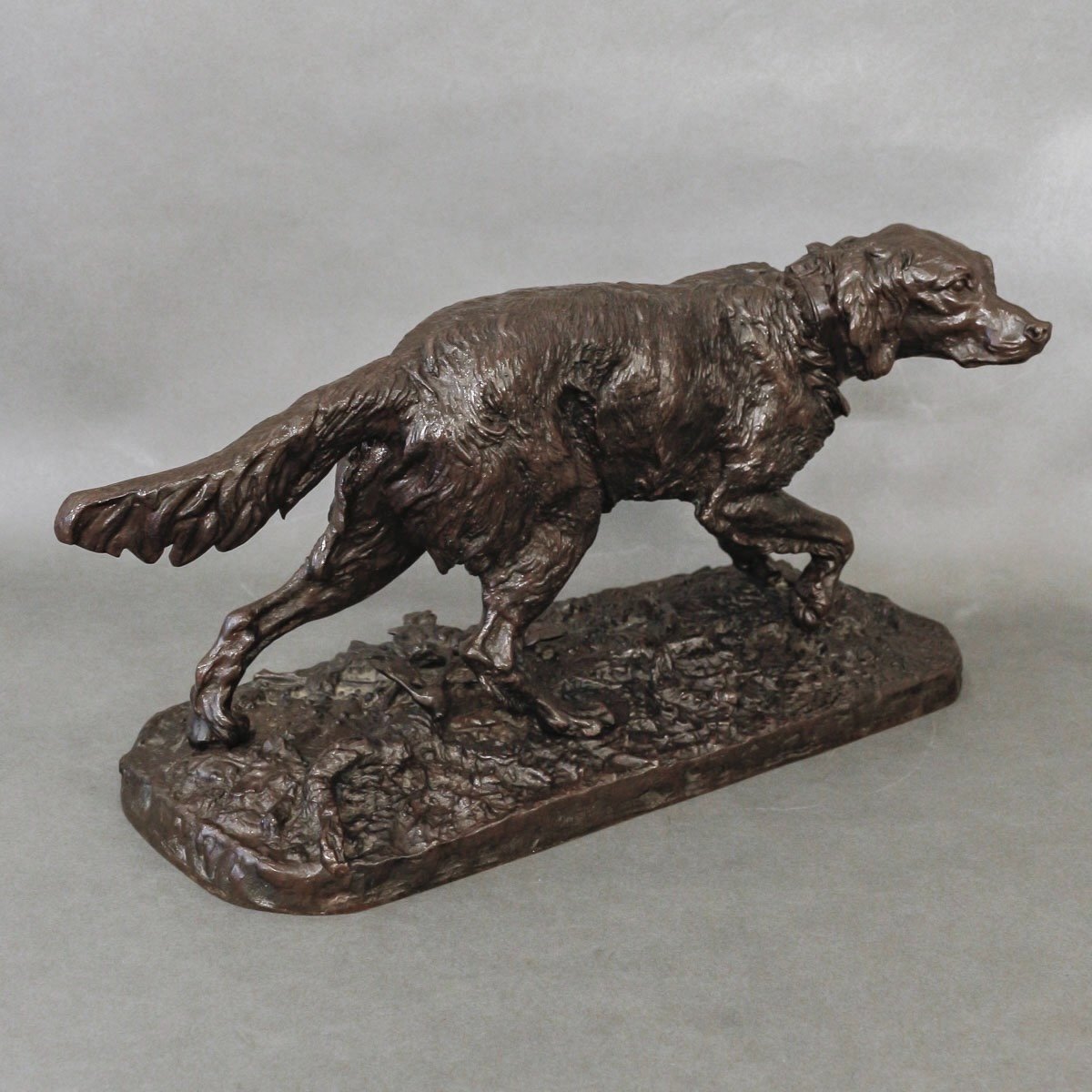 Sculpture - French Spaniel Dog (fabio) No. 1 , Pierre-jules Mêne (1810-1879) - Bronze-photo-3
