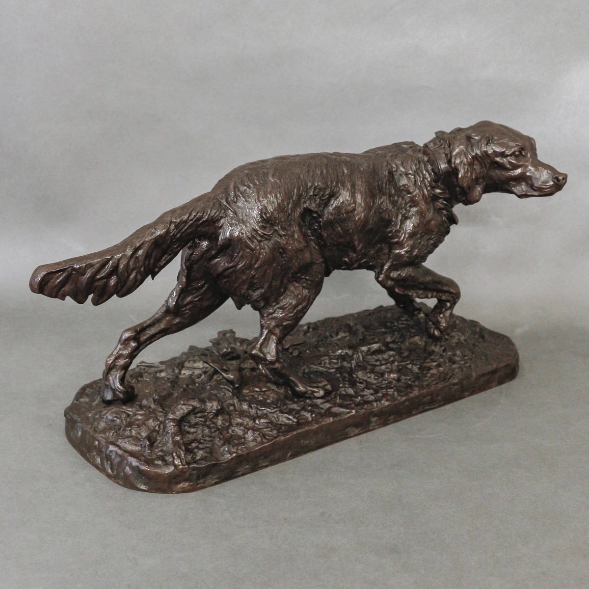 Sculpture - Chien Épagneul Français (FABIO) N°1 , Pierre-Jules Mêne (1810-1879) - Bronze-photo-3