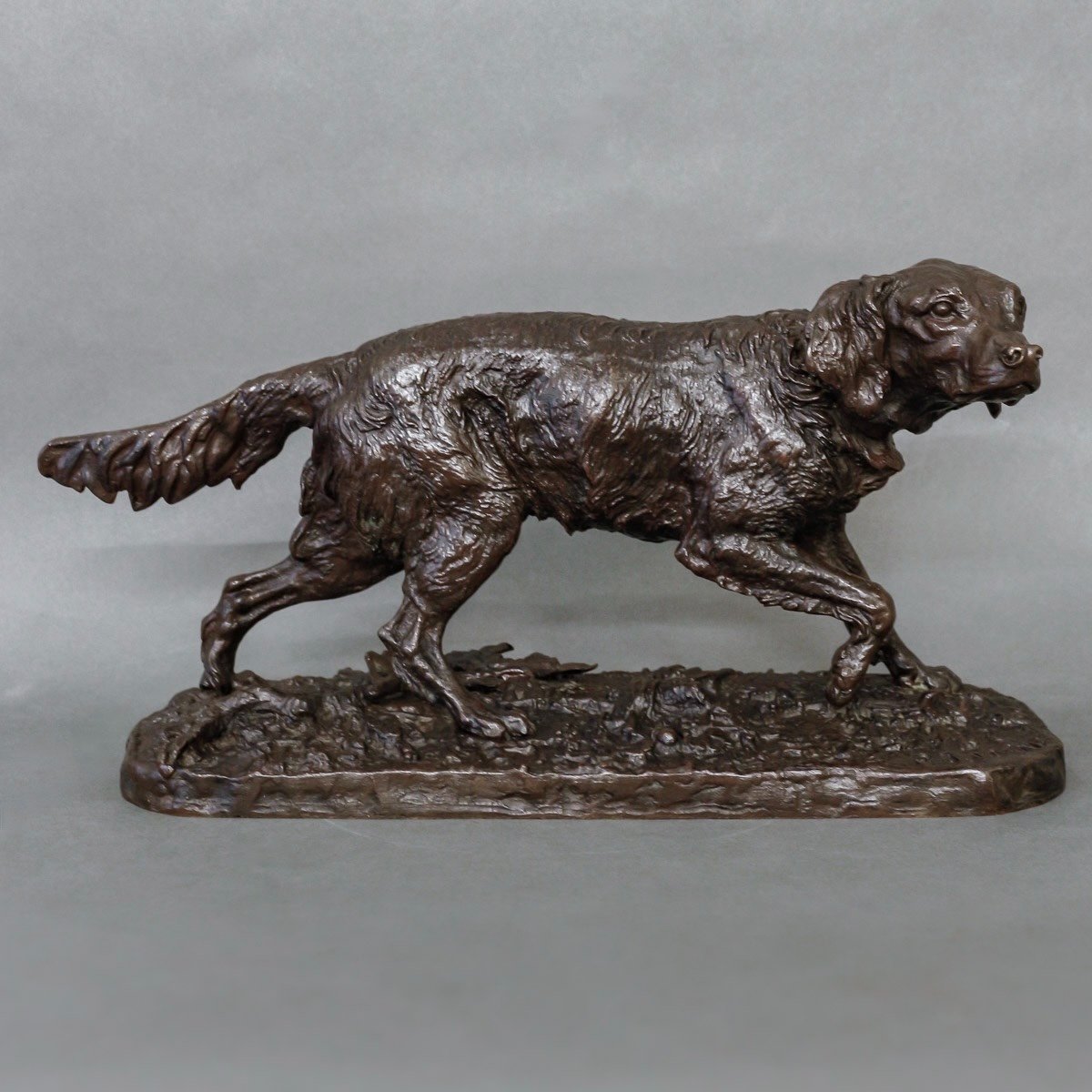 Sculpture - French Spaniel Dog (fabio) No. 1 , Pierre-jules Mêne (1810-1879) - Bronze